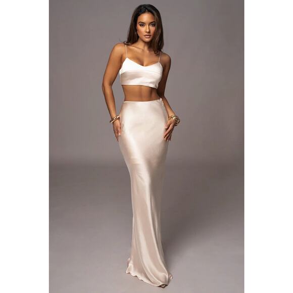 JLUXLABEL Champagne Isella 2-Piece Skirt Set - M - Picture 4 of 8